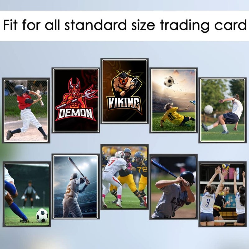 Kitoyz 1000 Pcs Black Card Sleeves Toploaders for Trading Card, Matte Card Sleeves Deck Card Protectors Compatible with Baseball Cards, Sports Cards, Game Card - Image 5